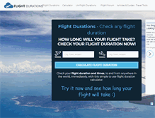 Tablet Screenshot of flight-durations.com